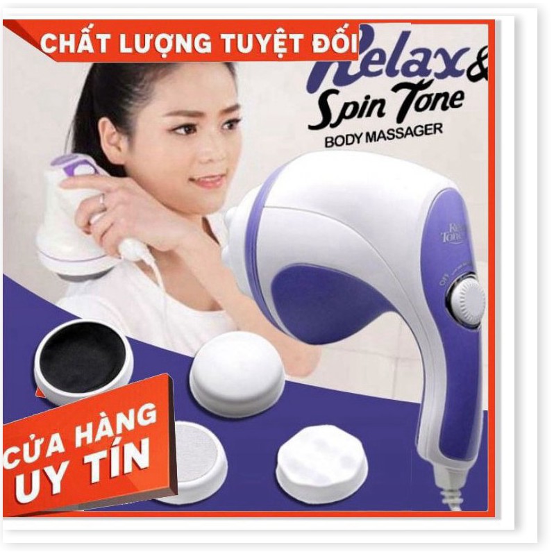 Máy mát xa cầm tay - Máy massage trị liệu đau nhức toàn thân 5 đầu Relax and t