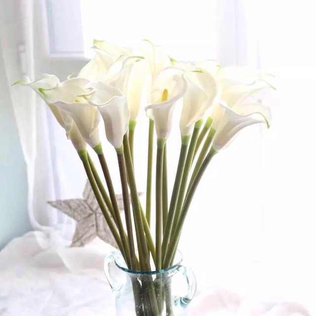 Hoa rum calla lily cao su loại siêu cấp giống thật