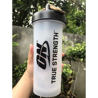 Bình ON 1,2 lít lắc sữa tập gym có con lắc lò so