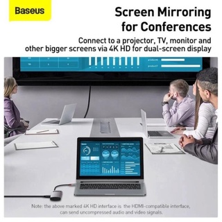 Cáp chuyển đổi laptop macbook hub baseus 4 in 1 type c ra 2 usb , hdmi và cổng sạc pd type c 100w - alo official