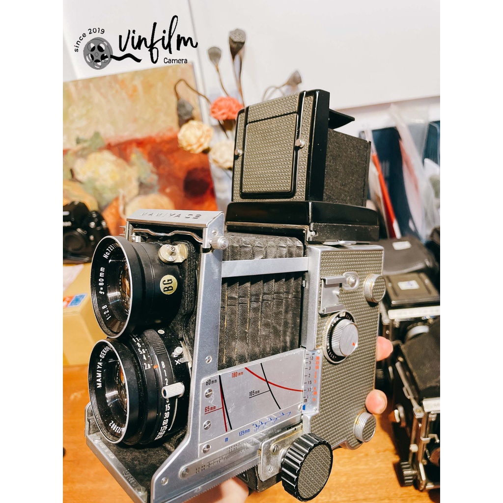 Máy ảnh film TLR Mamiyaflex C3 & Lens Mamiya Sekor 80mm F2.8