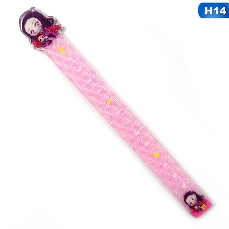 Thước Kẻ Acrylic Họa Tiết Hoạt Hình Anime Kimetsu No Yaiba Dễ Thương