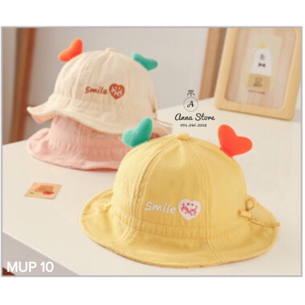 MUP 10 : Mũ vành cho bé 6m - 24m ( vòng đầu 42-48cm )