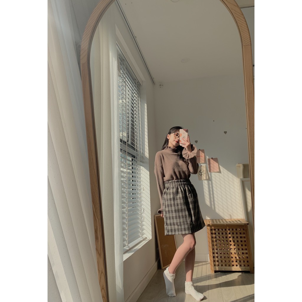 Chân váy kẻ dạ cạp chun SK88 1994closet | BigBuy360 - bigbuy360.vn