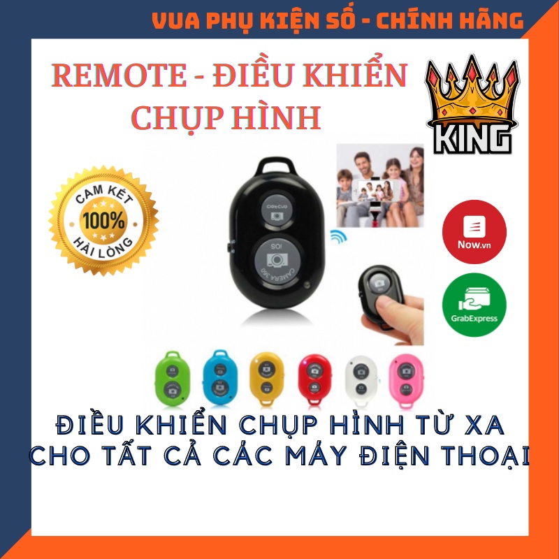 Remote Shutter - Nút Bấm Bluetooth Điều Khiển Từ Xa Chụp Ảnh Tự Động Cho Smartphone, Iphone, Ipad