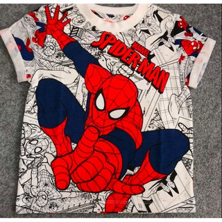 Freeship 99k toàn quốc_,Áo Thun Nhện Spiderman Cho Bé Trai Hình Thật 100%