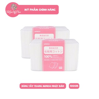 Hộp 1000 Miếng Bông tẩy trang MINISO Nhật Bản