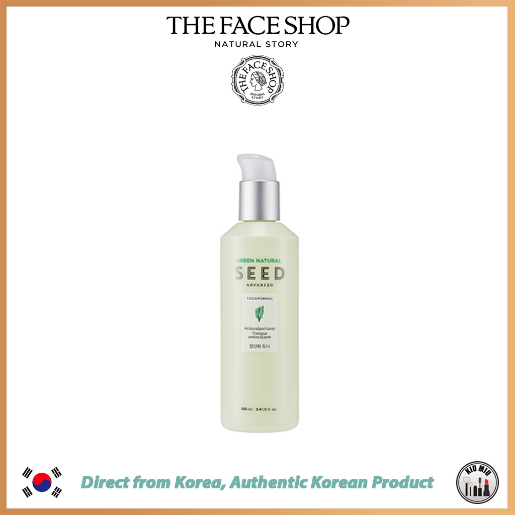 THE FACE SHOP GREEN NATURAL SEED Antioxidant Toner 160ml *ORIGINAL KOREA*