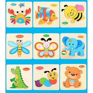 Combo 10 tranh ghép hình 3D nổi cho bé