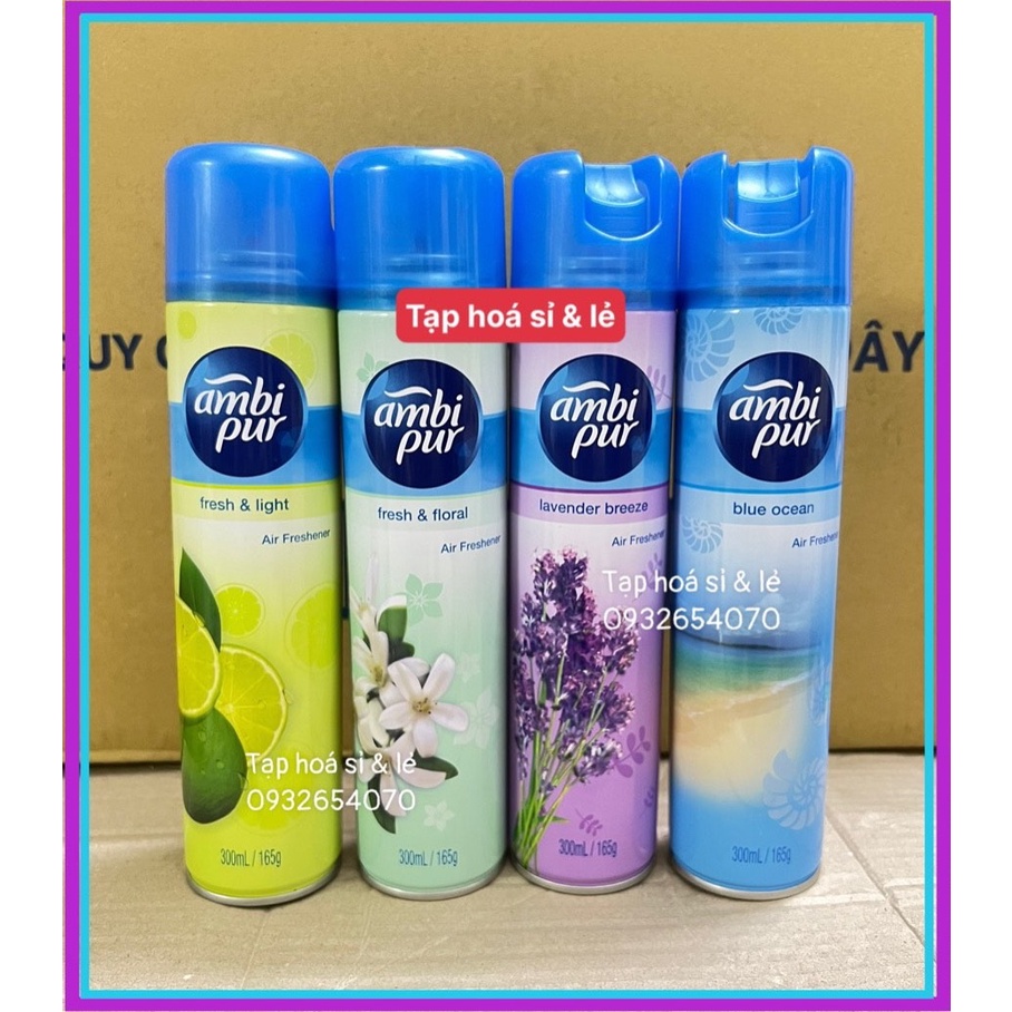 Xịt Thơm Phòng ambi pur Nhiều Mùi Hương Chai 300ML/ 165g