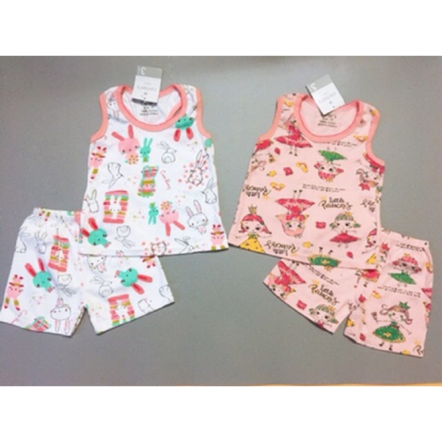 ( XẢ HÀNG HÈ ) SET 3 Bộ ba lỗ bé gái xuất dư (Size 6T 20-22kg)