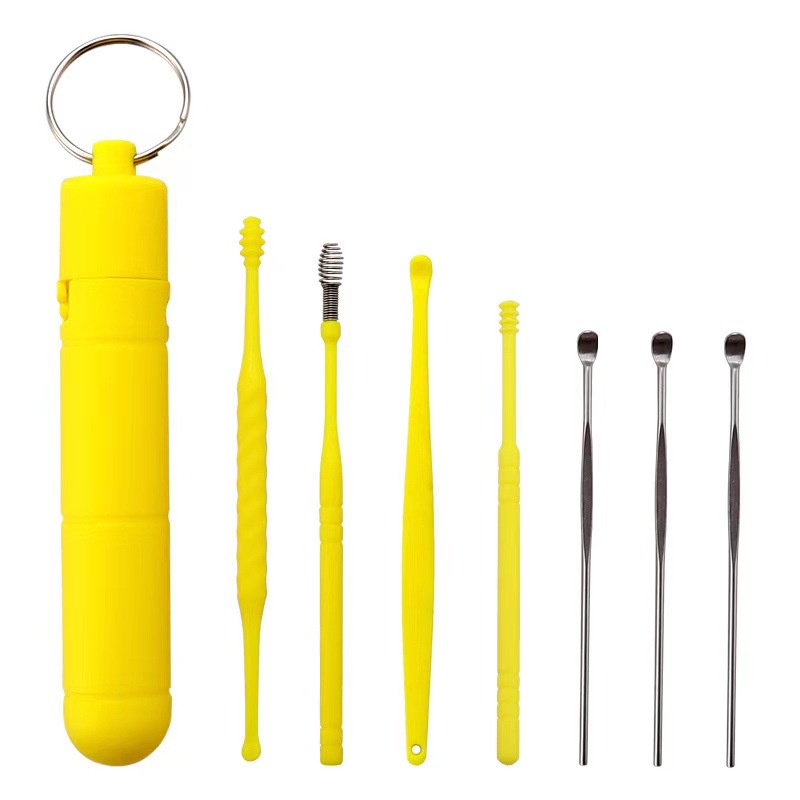 Set 7 Dụng Cụ Vệ Sinh Tai Bằng Thép Không Gỉ