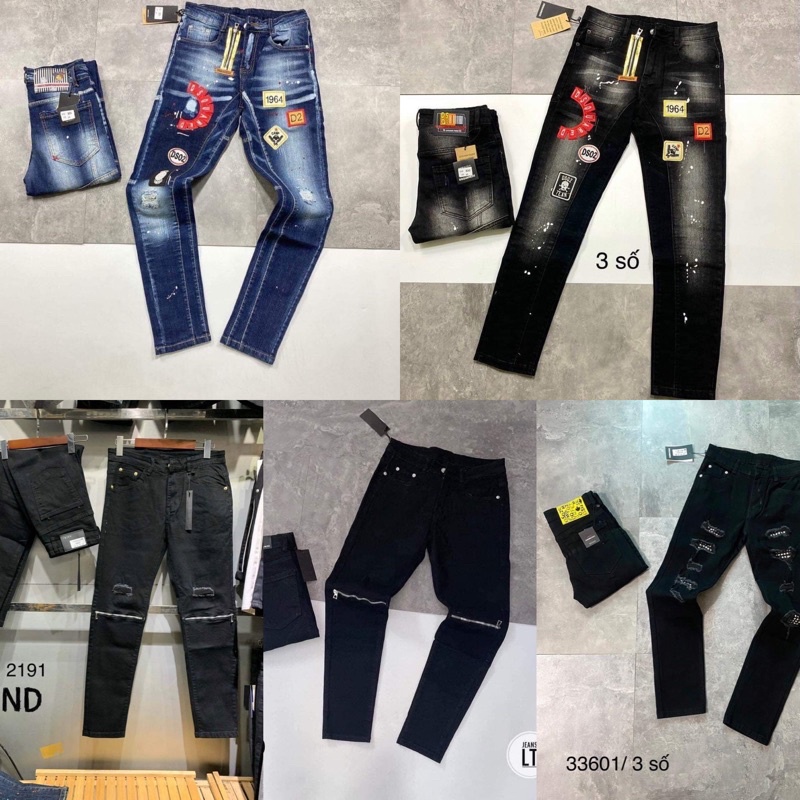 Quần jean nam Dsquared2 khoá lệch cao cấp mới nhất_shop tự chụp