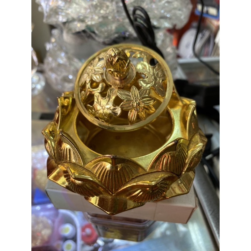 Lư Đốt trầm hoa sen bằng đồng