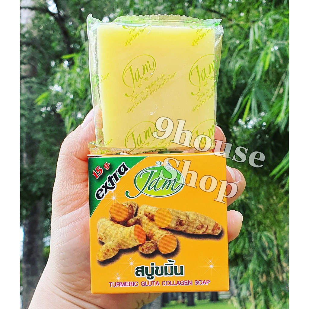 (NGHỆ) Lốc 12 Cục Xà Bông NGHỆ JAM TURMERIC (12 cục x 65gram)