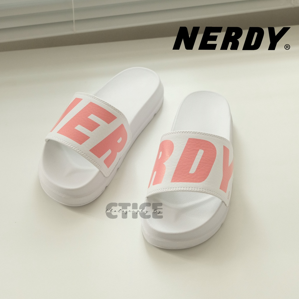 Dép quai ngang Nerdy nữ đế cao 4cm, dép quai ngang nữ độn đế cao quai in thêu cao cấp - dép covernat - Ctice