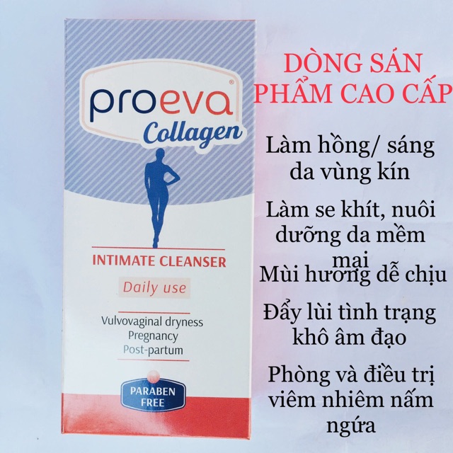 Dung dịch vệ sinh phụ nữ Proeva Collagen trẻ hóa âm đạo dung tích 125ml- hàng chính hãng