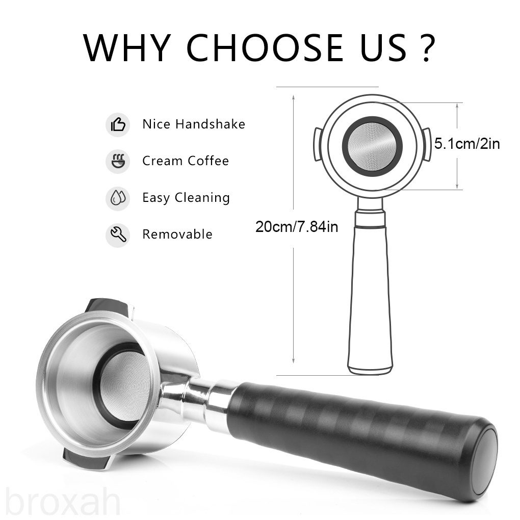Bộ Lọc Cà Phê Không Đáy Thay Thế Cho Delonghi Ecp31.21 / Eco310 / Eco35.31 Broxah