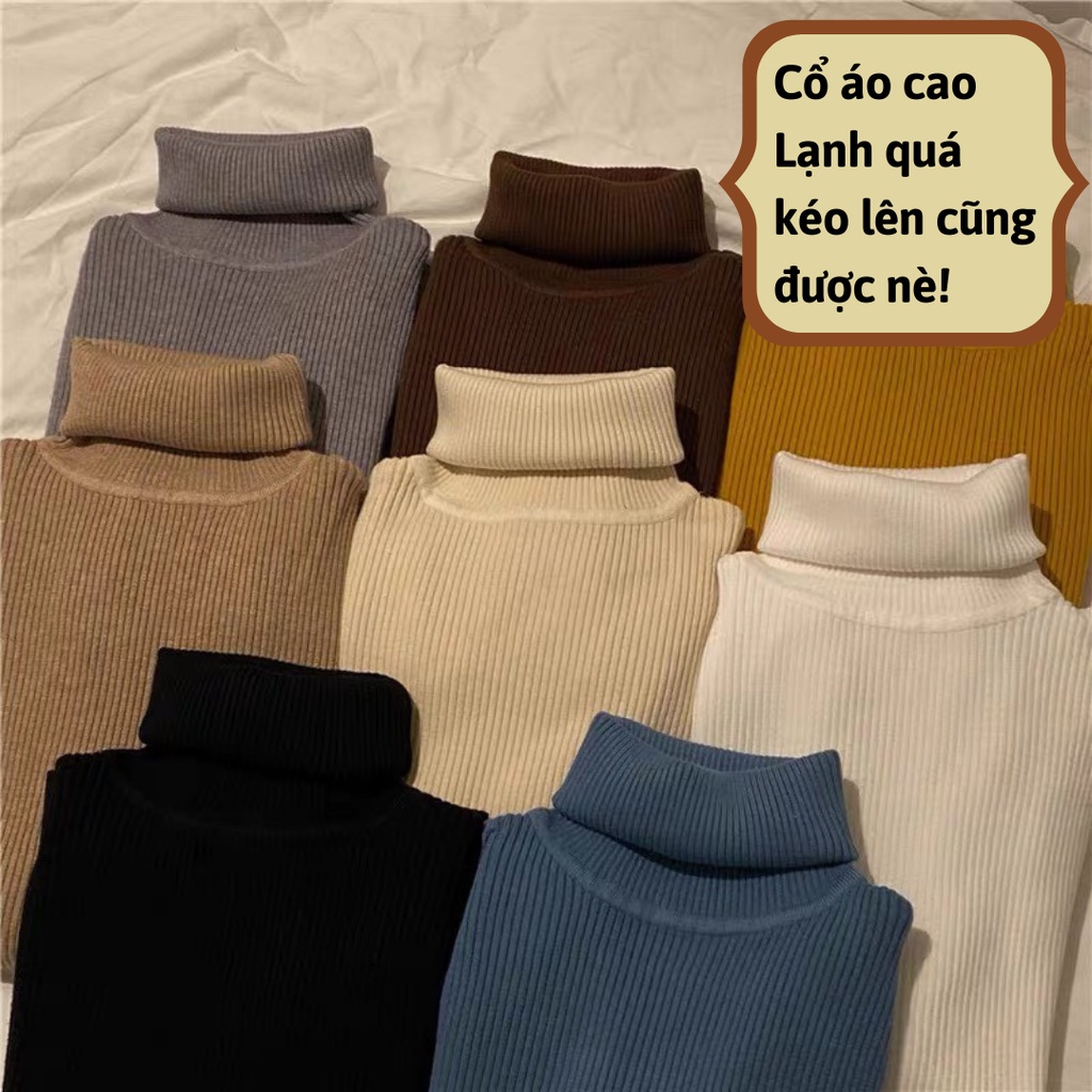 Áo Len Tăm Cổ Cao Cổ Lọ Giữ Nhiệt Áo Len Mix Đồ Nhiều Màu | BigBuy360 - bigbuy360.vn
