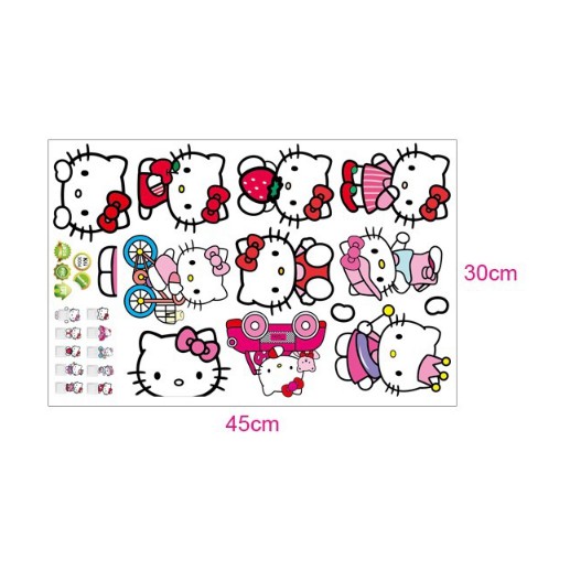 Decal dán công tắc ĐÈN - hình Hello Kitty