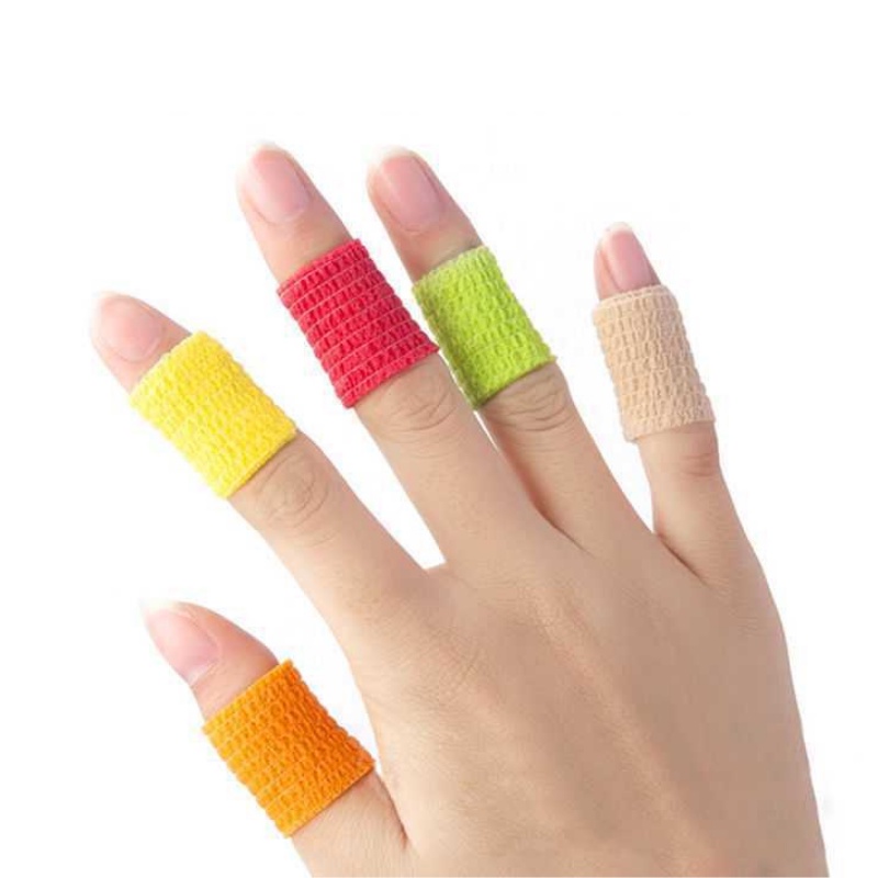 Băng Quấn Bảo Vệ Ngón Tay Tự Dính Co Dãn Nhiều Màu Khi Viết Bài, Chơi Thể Thao Cho Học Sinh Sinh Viên