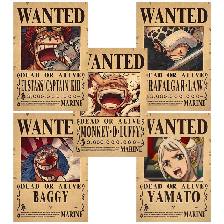 Poster truy tìm One Piece kích thước A3  - nhân vật One Piece TO04