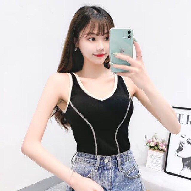( Hàng Mới về) Áo 3 lỗ có đệm ngực tạo eo siêu đẹp có túi zip sang chảnh | BigBuy360 - bigbuy360.vn