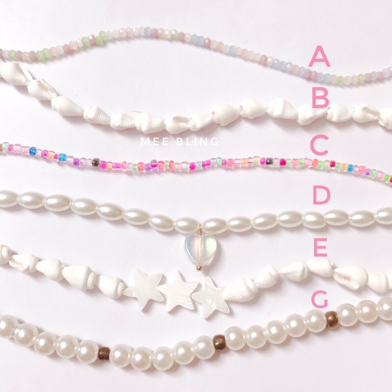 Vòng cổ vòng tay hạt mix màu Color Bead Necklace