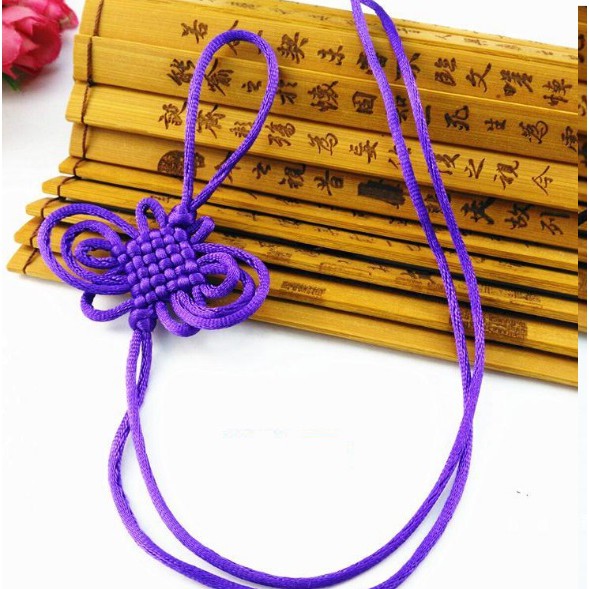 Dây thắt nơ treo phụ kiện , dây treo tua rua, dây đồng tâm kết 6 nút