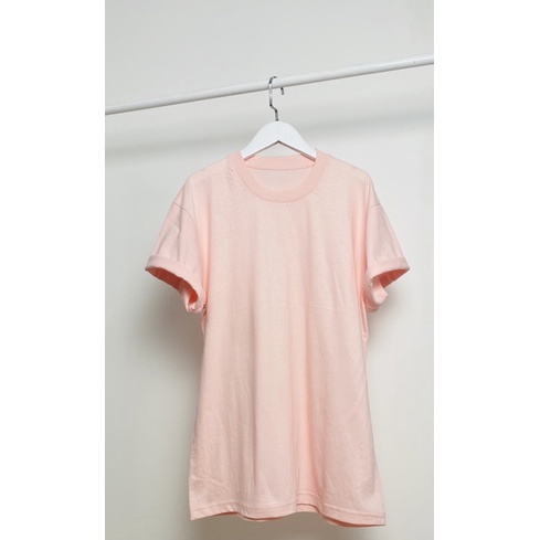 ÁO THUN CỘC TAY COTTON 100% / MÃ MÀU HỒNG BABY / 5H1T STATION