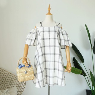 Váy kẻ One More full tag size S, M