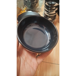 Chén(bát) cơm cạn nhựa Melamine màu đen,nâu