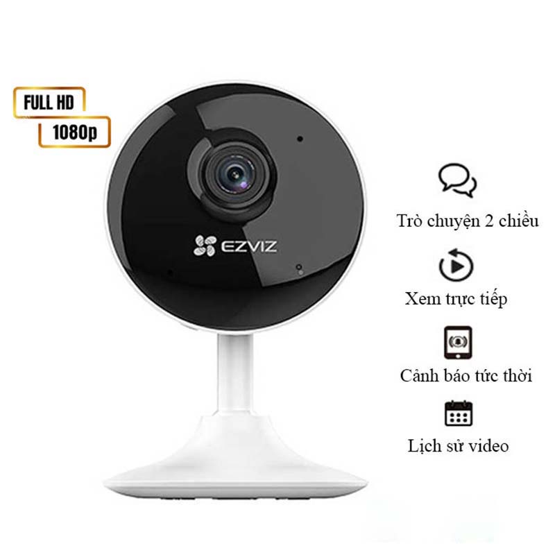 [Mã BMBAU300 giảm 10% đơn 499K] Camera wifi Ezviz C1C B 1080P Đàm thoại 2 chiều ,Tích hợp míc thu âm thanh, Hình ảnh FHD