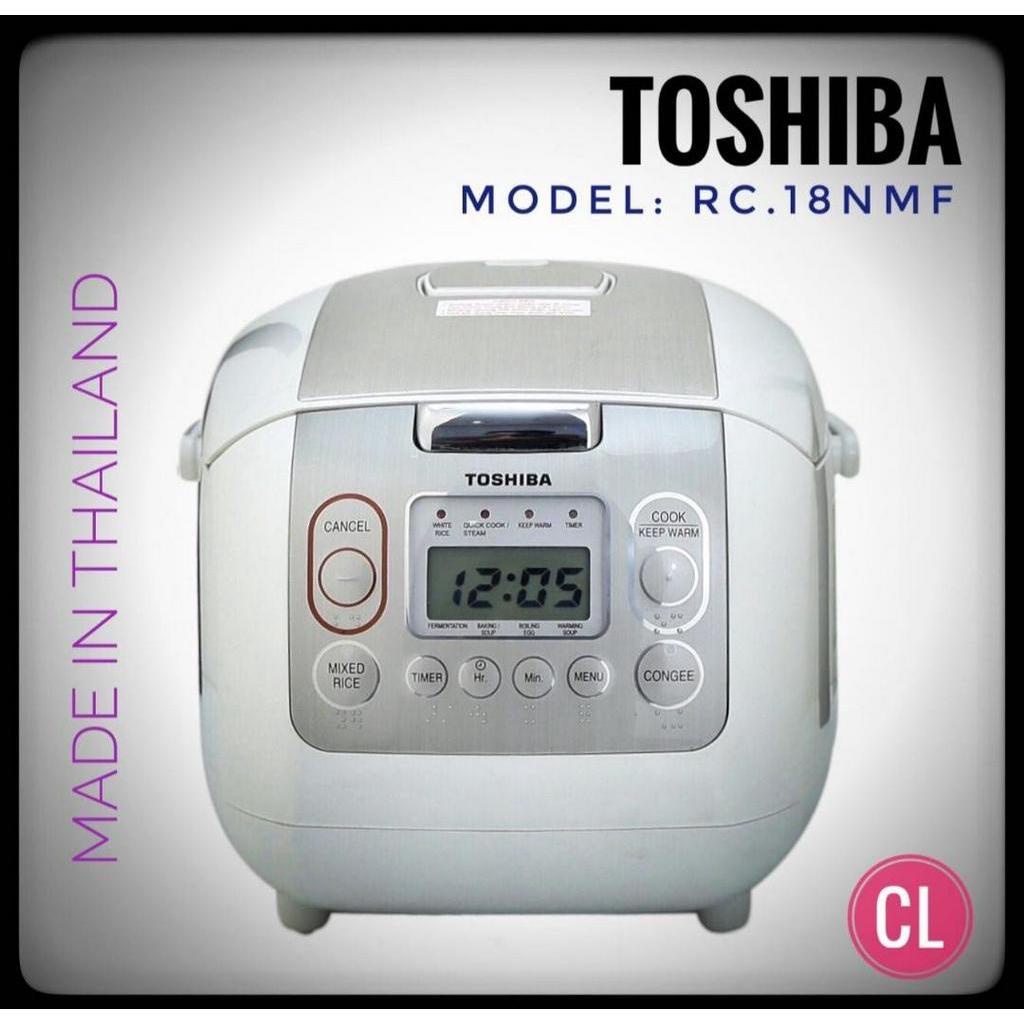 Nồi cơm điện tử Toshiba 1.8 lít RC-18NMFVN(WT) MỚI 100% -Sản Xuất Tại Thai lan, bảo hành 12 tháng chính hãng