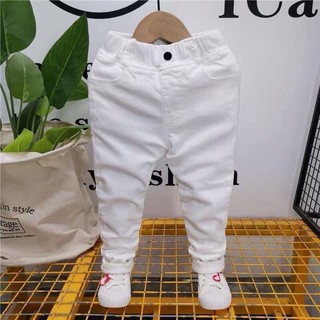Quần jean trắng bé trai bé gái co giãn