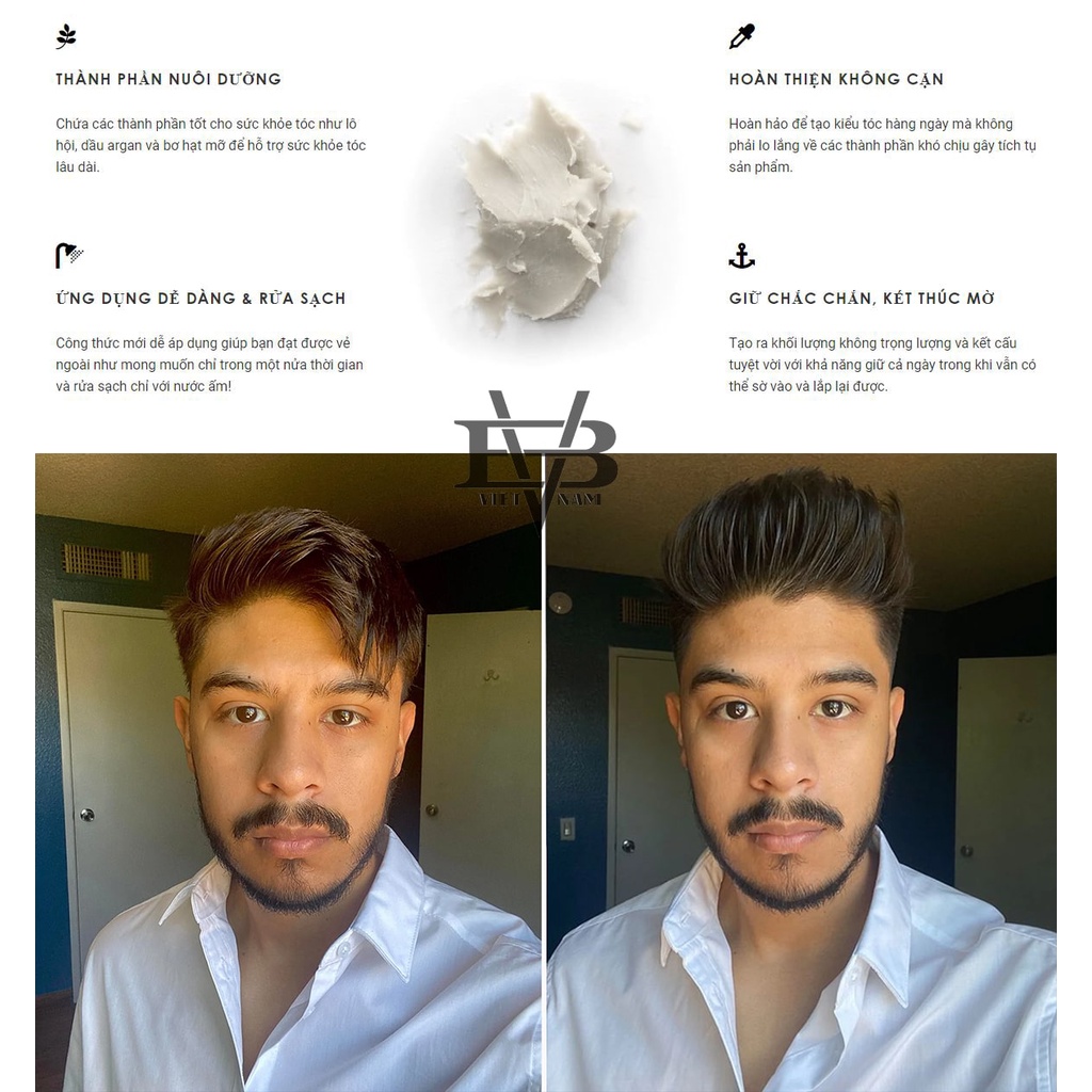 Sáp vuốt tóc Forte Series Control Clay 75ml cao cấp 100% USA