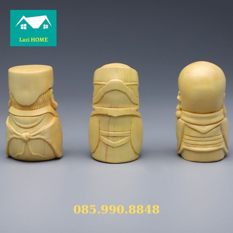Tượng phật phong thủy gỗ Hoàng Dương cao cấp, Tượng trang trí -M10 tam thọ