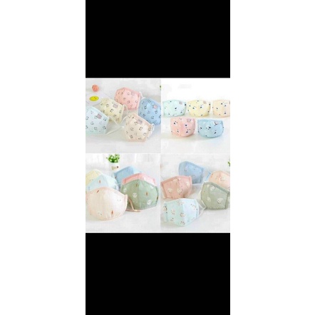 Khẩu trang xô xuất nhật 5 lớp có nút điều chỉnh cho bé đeo thoải mái Túi zip xịn xò (1 chiếc)