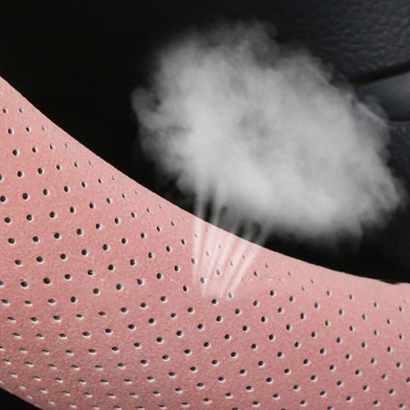 Vỏ bọc vô lăng xe hơi chống trượt thoáng khí họa tiết tai mèo dễ thương