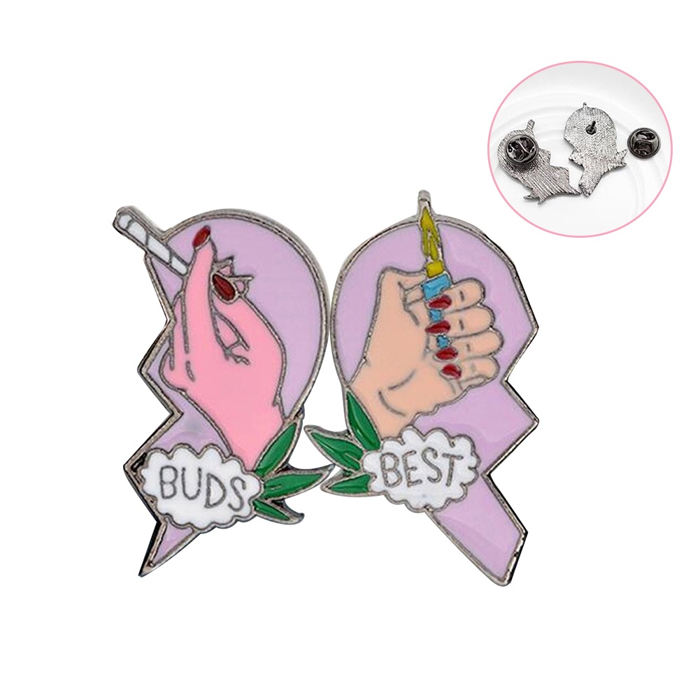 Bộ 2 Ghim Cài Áo Tạo Hình Mảnh Ghép Trái Tim Thời Trang Cho Nữ