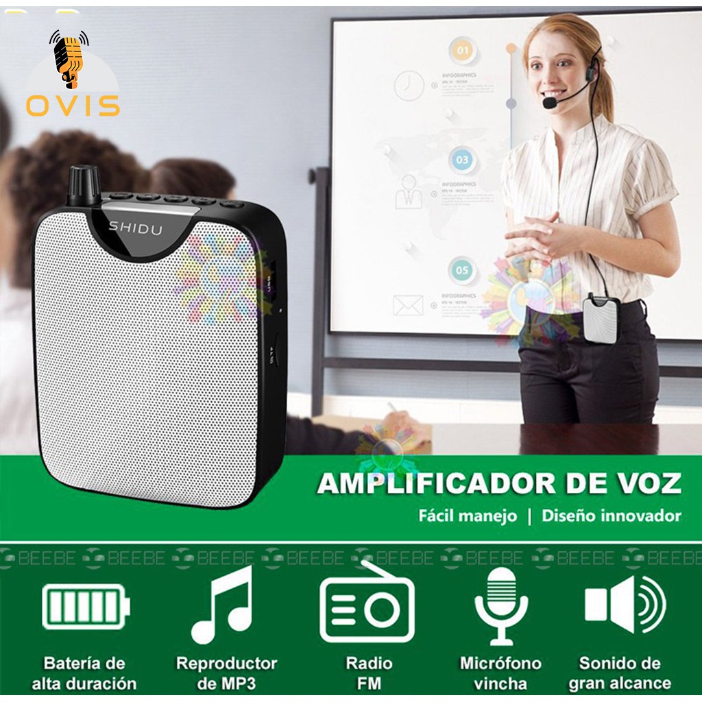 Shidu SD-M500 | Máy Trợ Giảng Không Dây cho Giáo Viên, Tiếp Thị, HDV Du Lịch