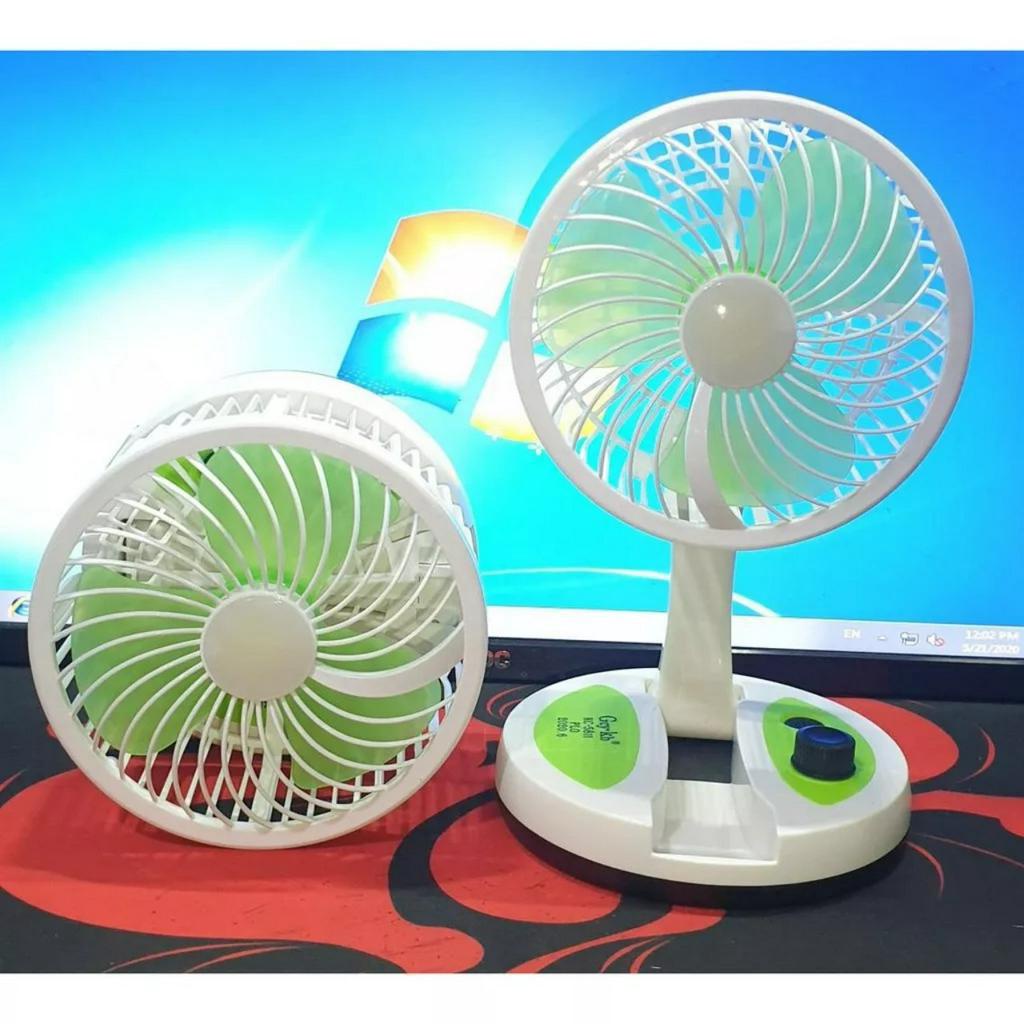 Quạt Tích Điện Gấp Gọn Có Đèn LED KC-5811