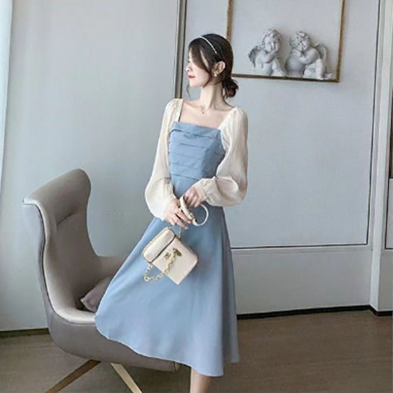 Dress2021New High-End Temperament Skirt Women's Long Sleeve Gentle Look Fairer Slimming Little Fairy Skirt Fashion | BigBuy360 - bigbuy360.vn