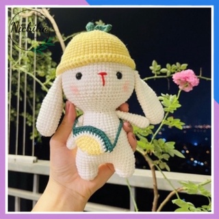 Thỏ móc Len nhồi Bông An Toàn Cho Bé - Thú Bông Len Handmade Đan Móc Thủ Công Bằng Tay