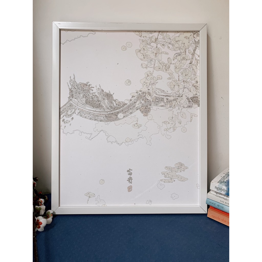 Khung Tranh Viền TỰ LẮP Cho Tranh Số hoá tự tô khổ 40x50 - THAO TÁC ĐƠN GIẢN- DỄ DÀNG THÁO LẮP - KHÔNG KÍNH | BigBuy360 - bigbuy360.vn