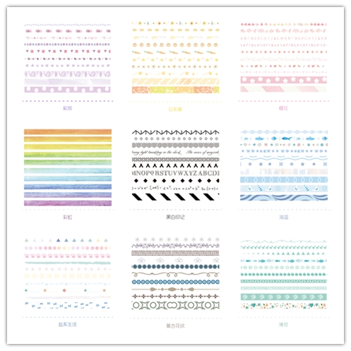 Set 10 Cuộn Băng Keo Trang Trí Đồ Thủ Công Sáng Tạo