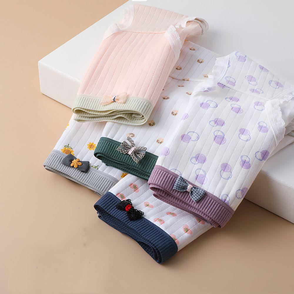 OCEANMAP Quần Lót Cotton Lưng Vừa Họa Tiết Hoa Dễ Thương Cho Nữ