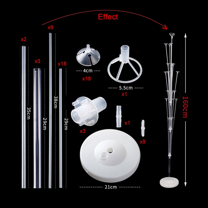 Trụ để gắn bóng bay trang trí bằng nhựa bền bỉ tiện lợi