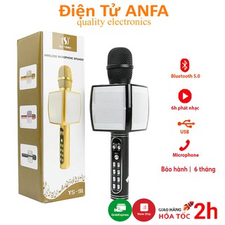 Micro Karaoke Bluetooth YS-91 Mic Không Dây Kèm Loa Hỗ Trợ Ghi Âm Tiện Lợi Dễ Sử Dụng