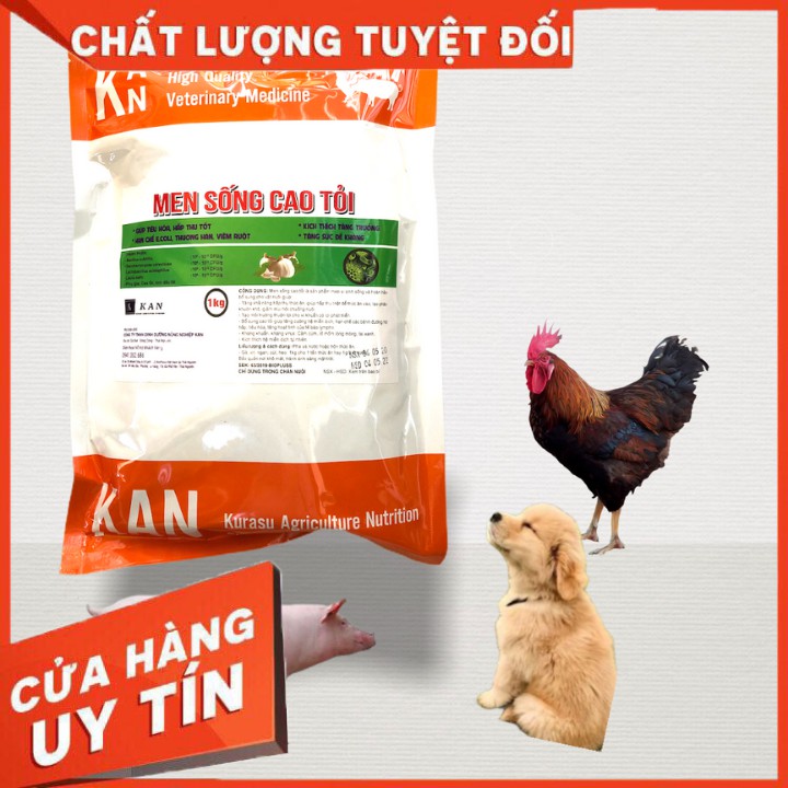 Men tiêu hóa cao tỏi giúp gia súc, gia cầm khô phân, tăng cường đề kháng, hạn chế tiêu chảy gói 1kg